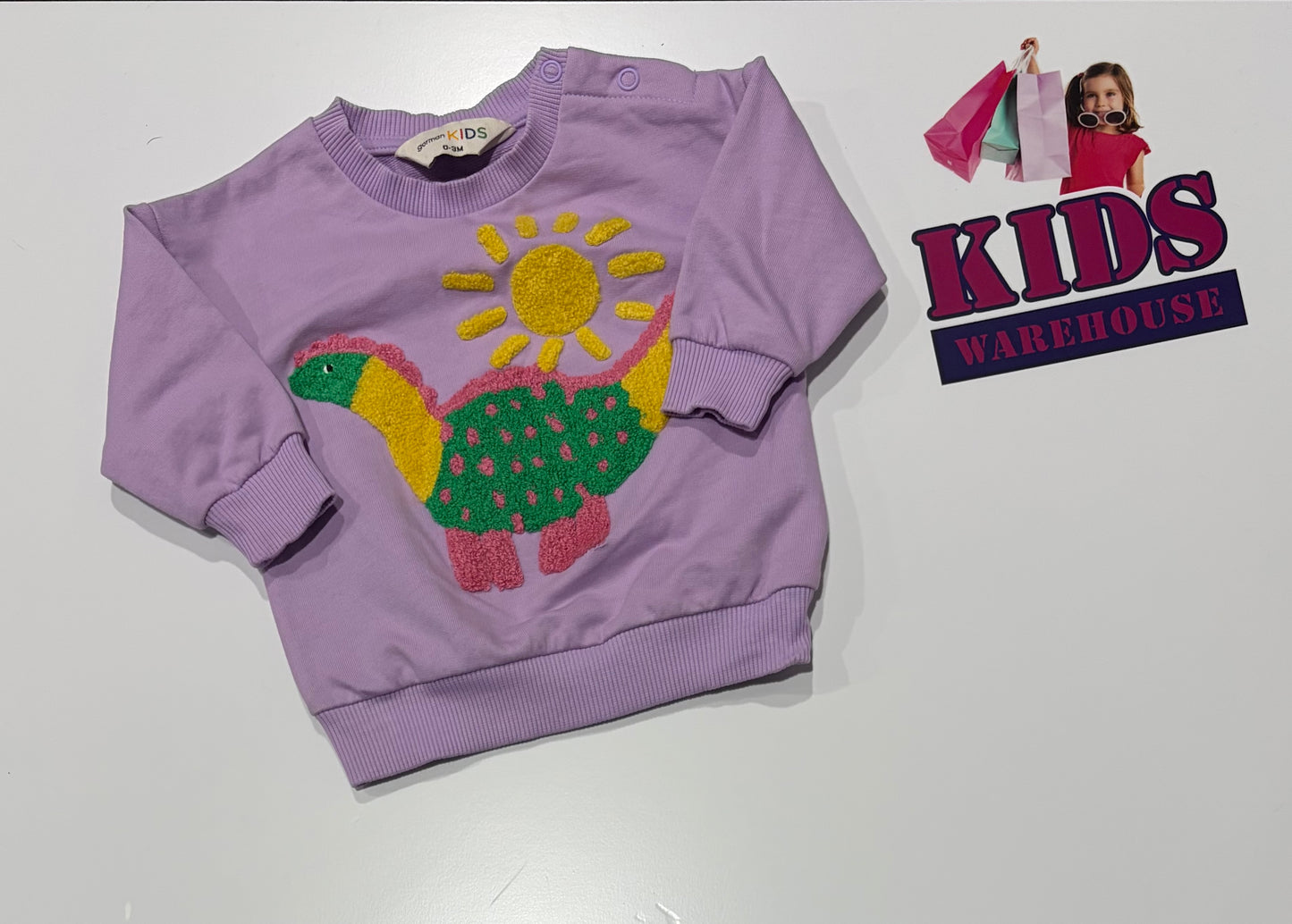 Gorman Kids Purple, Dinosaur Print Sweater Size 0000