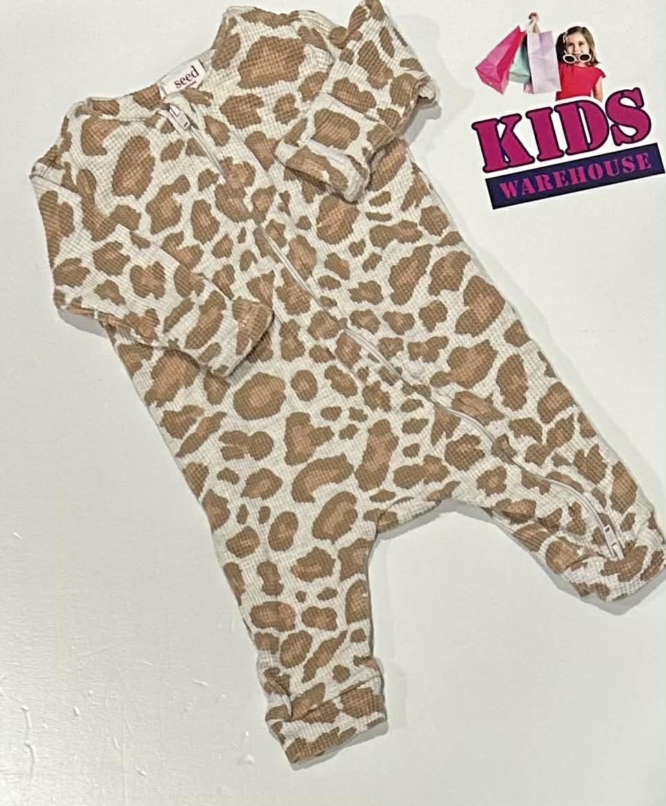 Seed Heritage White & Brown Jumpsuit Size 000