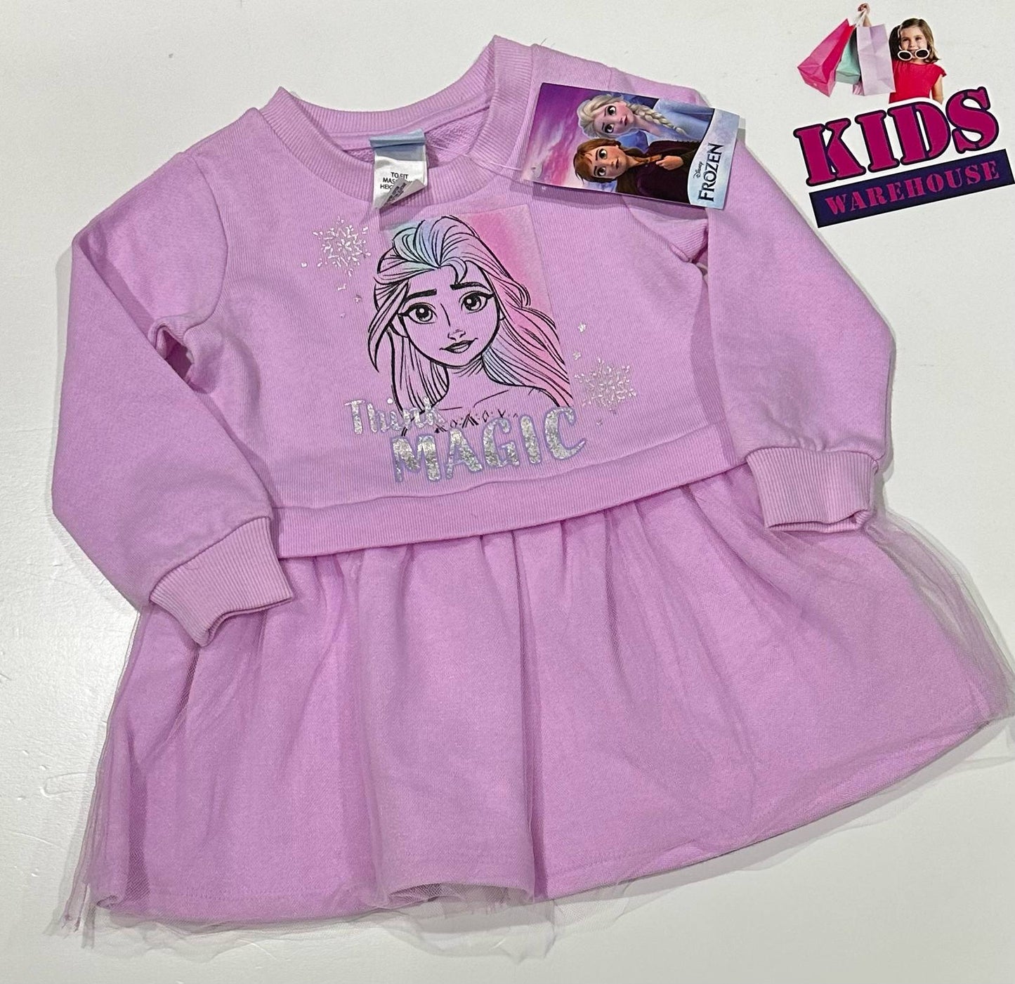 New Disney Frozen Pink Tutu Dress Size 1