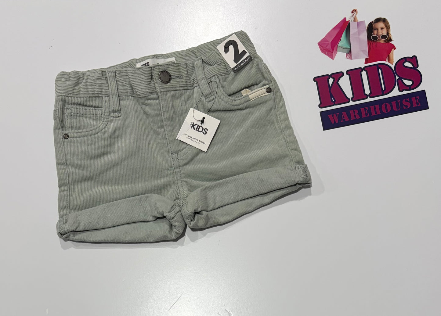 Not Used Cotton On Grey Corduroy Shorts Size 2