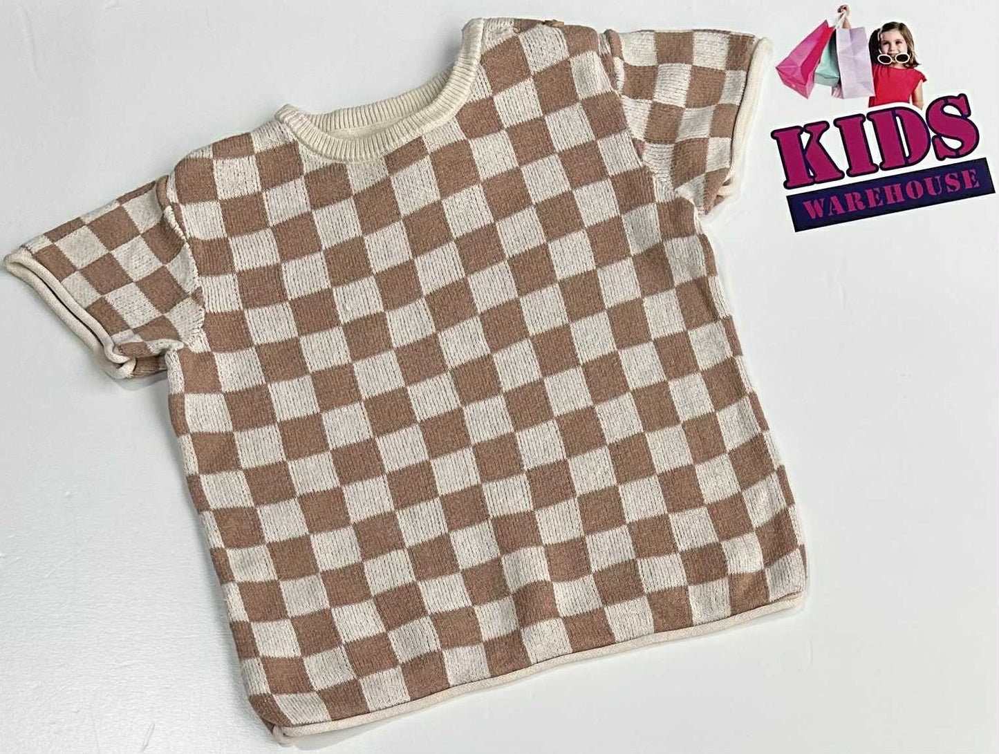 Target Brown & White Knit Top Size 00