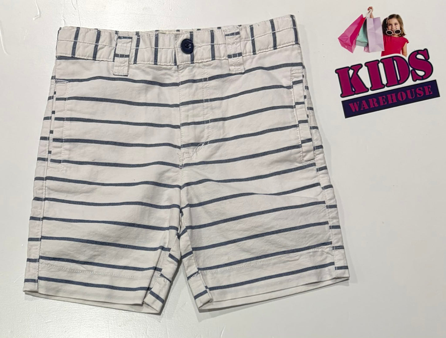 Lee Cooper White & Blue Shorts Size 2