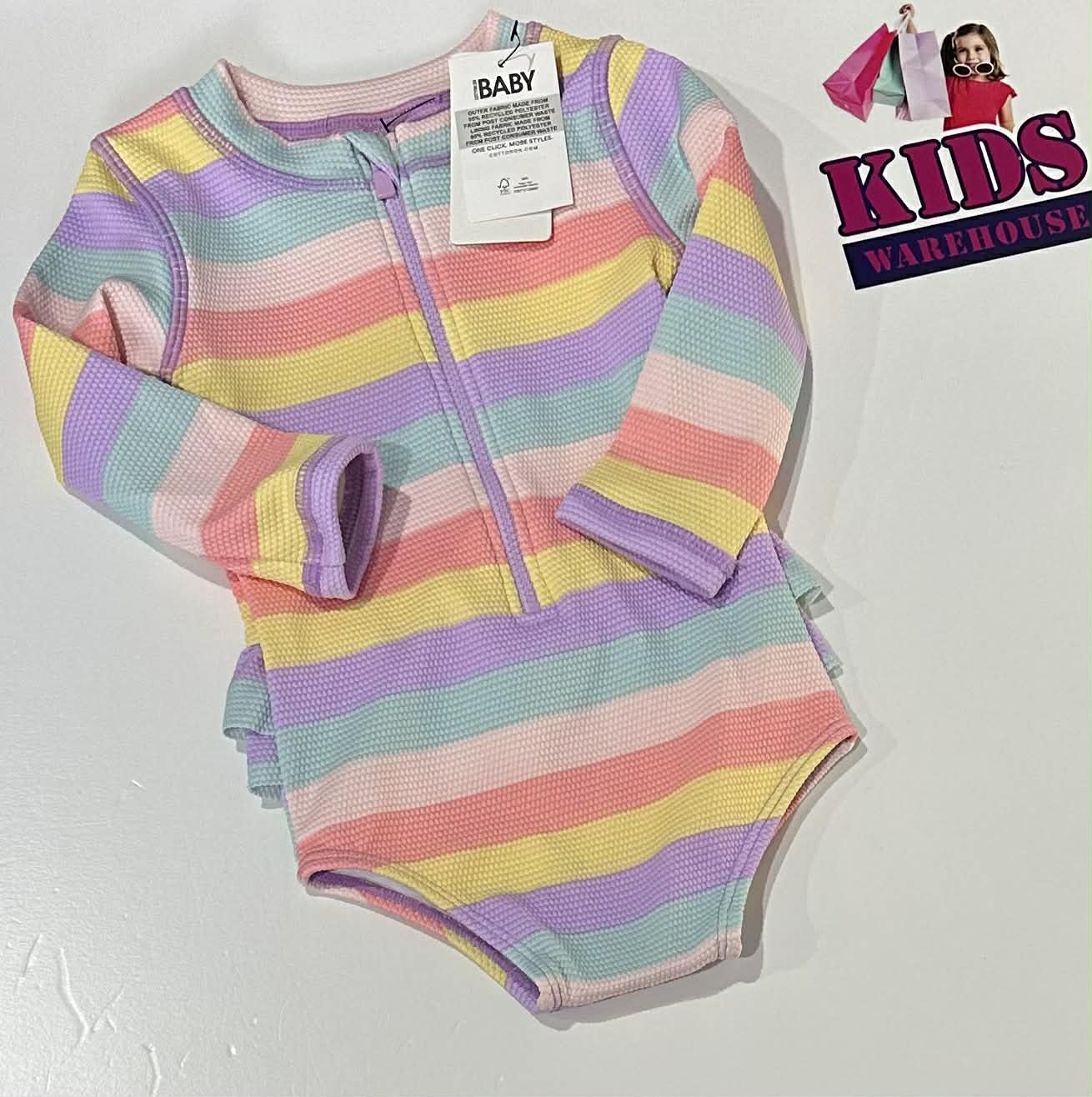 New Cotton On Rainbow Bodysuit Size 0 (RRP $29.99)