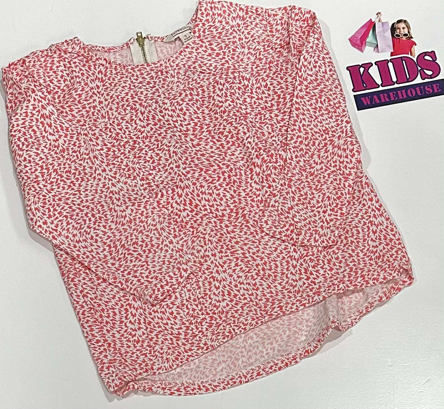Fox & Finch Pink & White Long Sleeve Top Size 5
