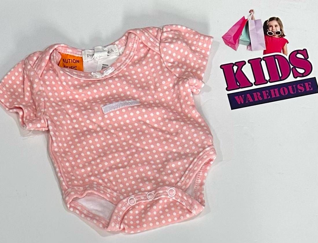 Premmie Pumpkin Patch Pink & White Bodysuit Size 00000