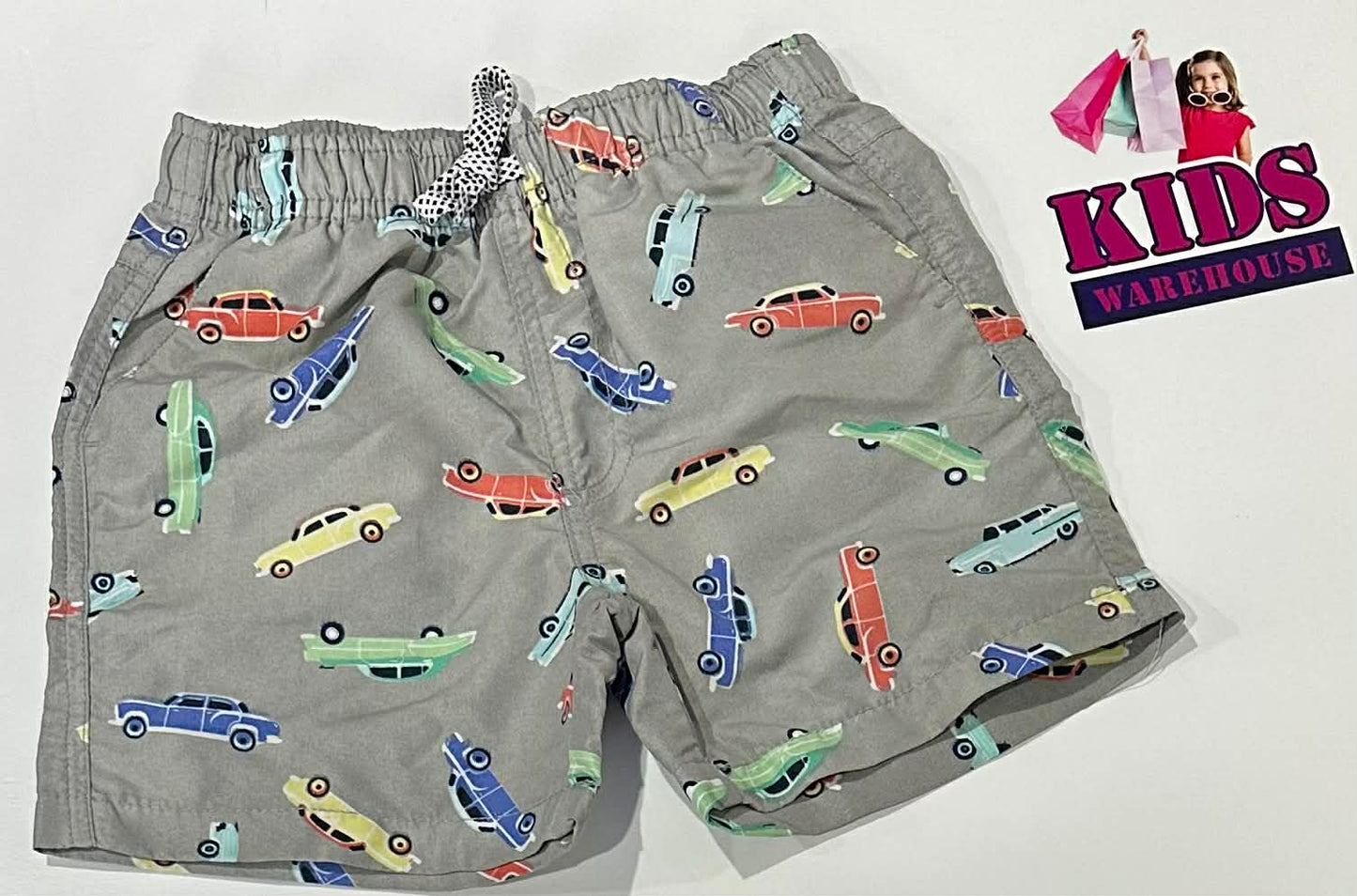 Tilt Grey Shorts With Car Pattern Size 6