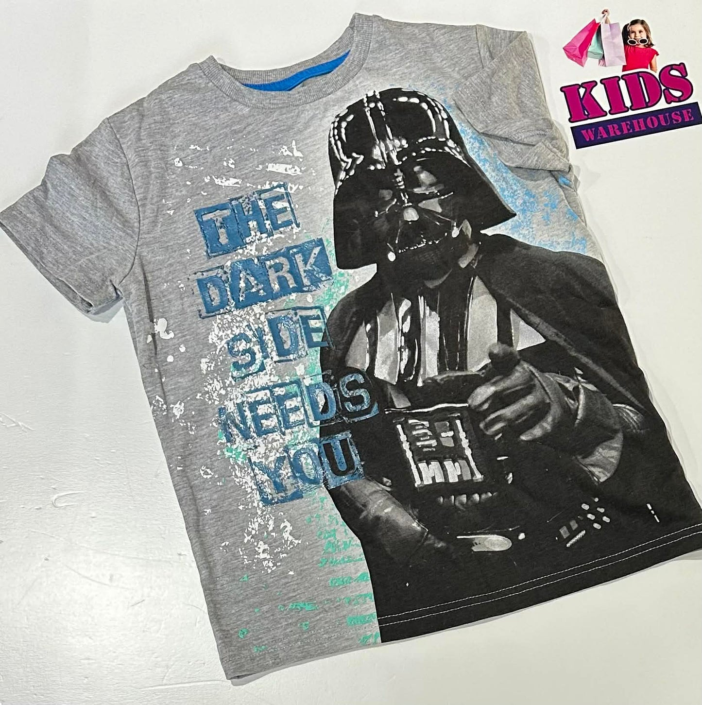 Star Wars Grey Top With Darth Vader Print Size 10