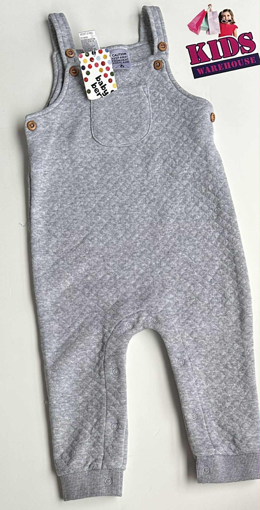NEW Baby Berry Grey Jumpsuit Size 2