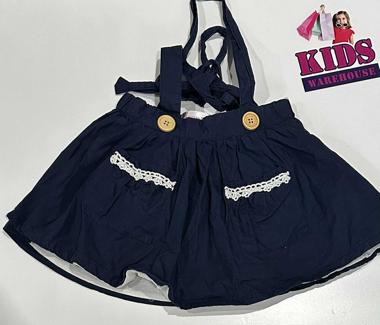 La Sienna Couture Navy Blue & White Dress Size 2