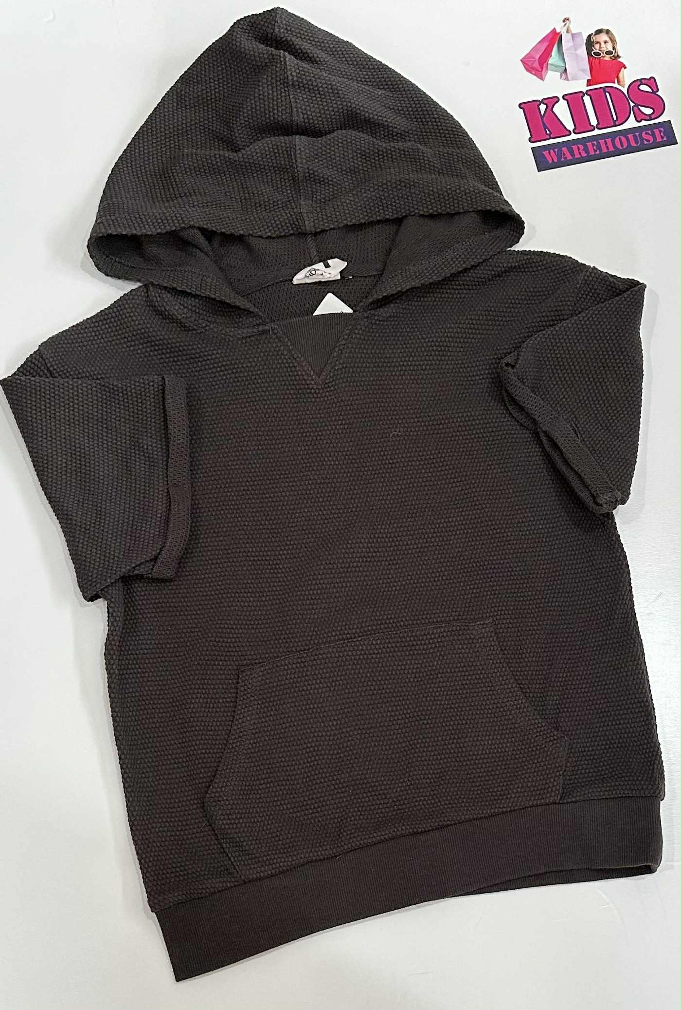 Cotton On Black Short Sleeve Hoodie Size 7