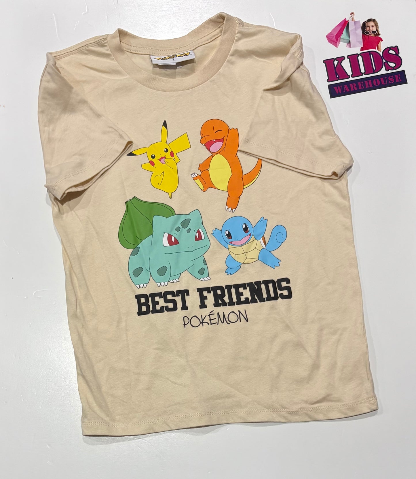 Pokémon Cream, Characters Print Top Size 8