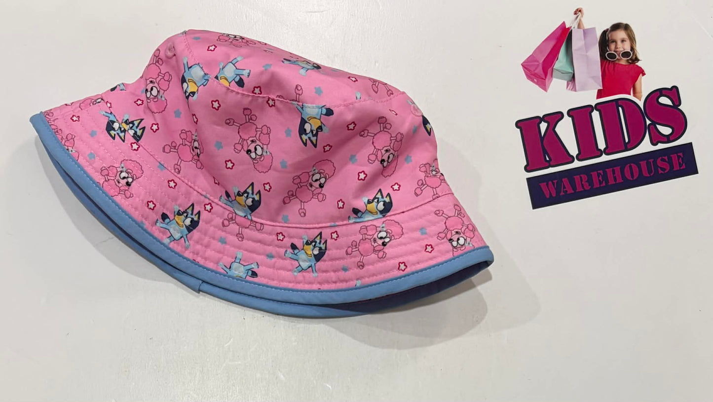 Bluey Character Print Pink Bucket Hat Size 1-3