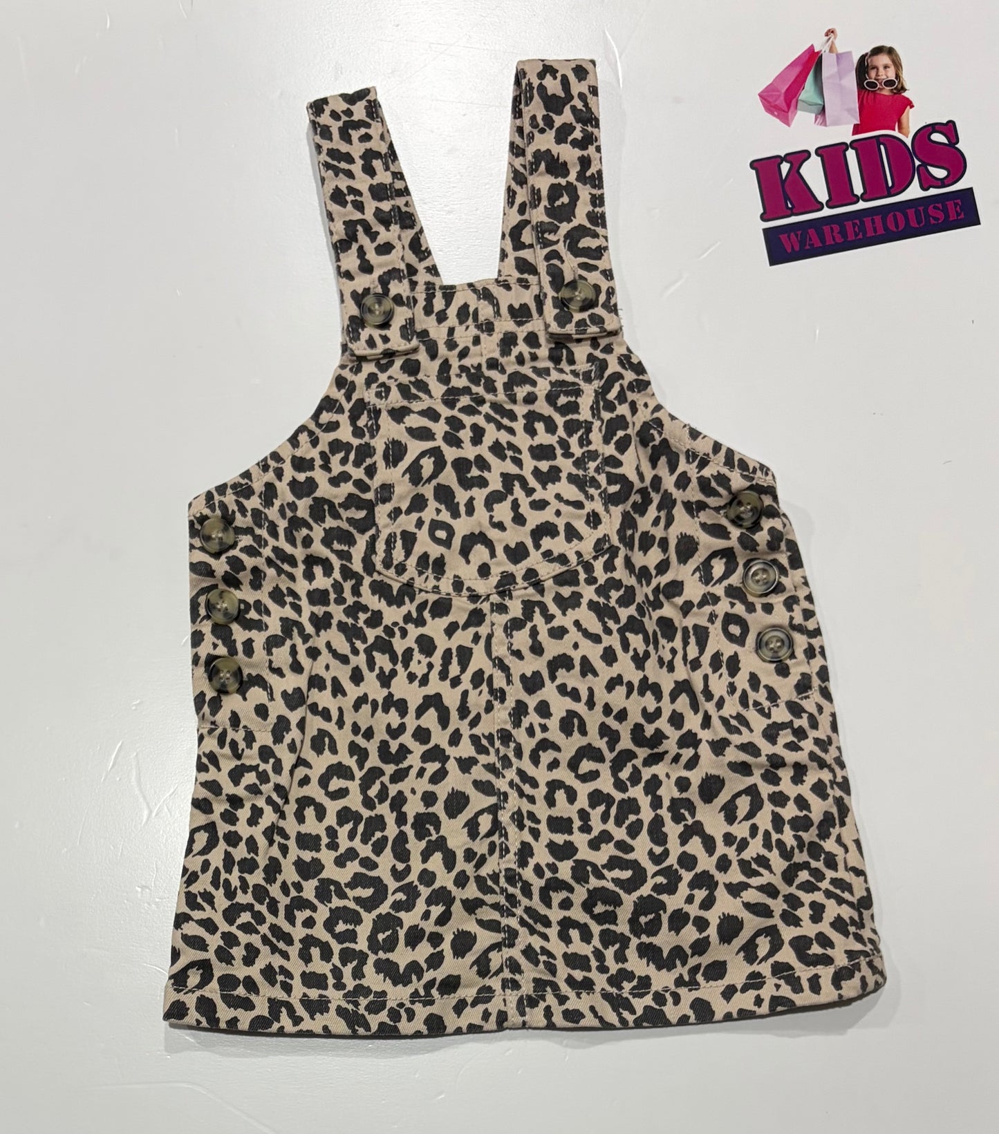 Cotton On Leapard Print Overalls Size 2