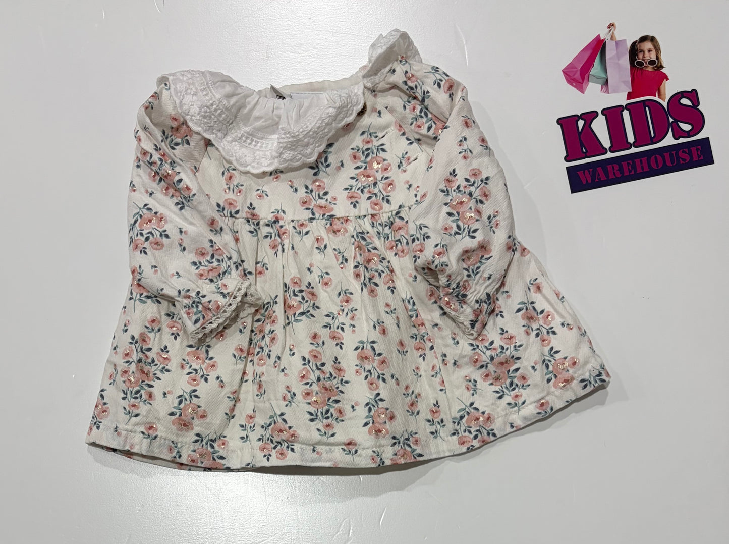 Cupcakes And Cashmere White, Pink Floral Print Dress Size 000