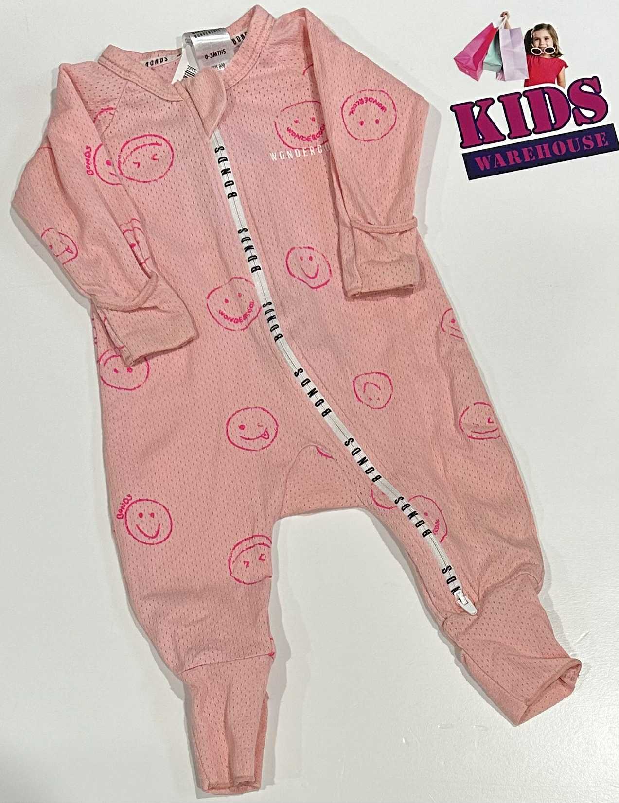 Bonds Pink Wondersuit With Face Pattern Size 000