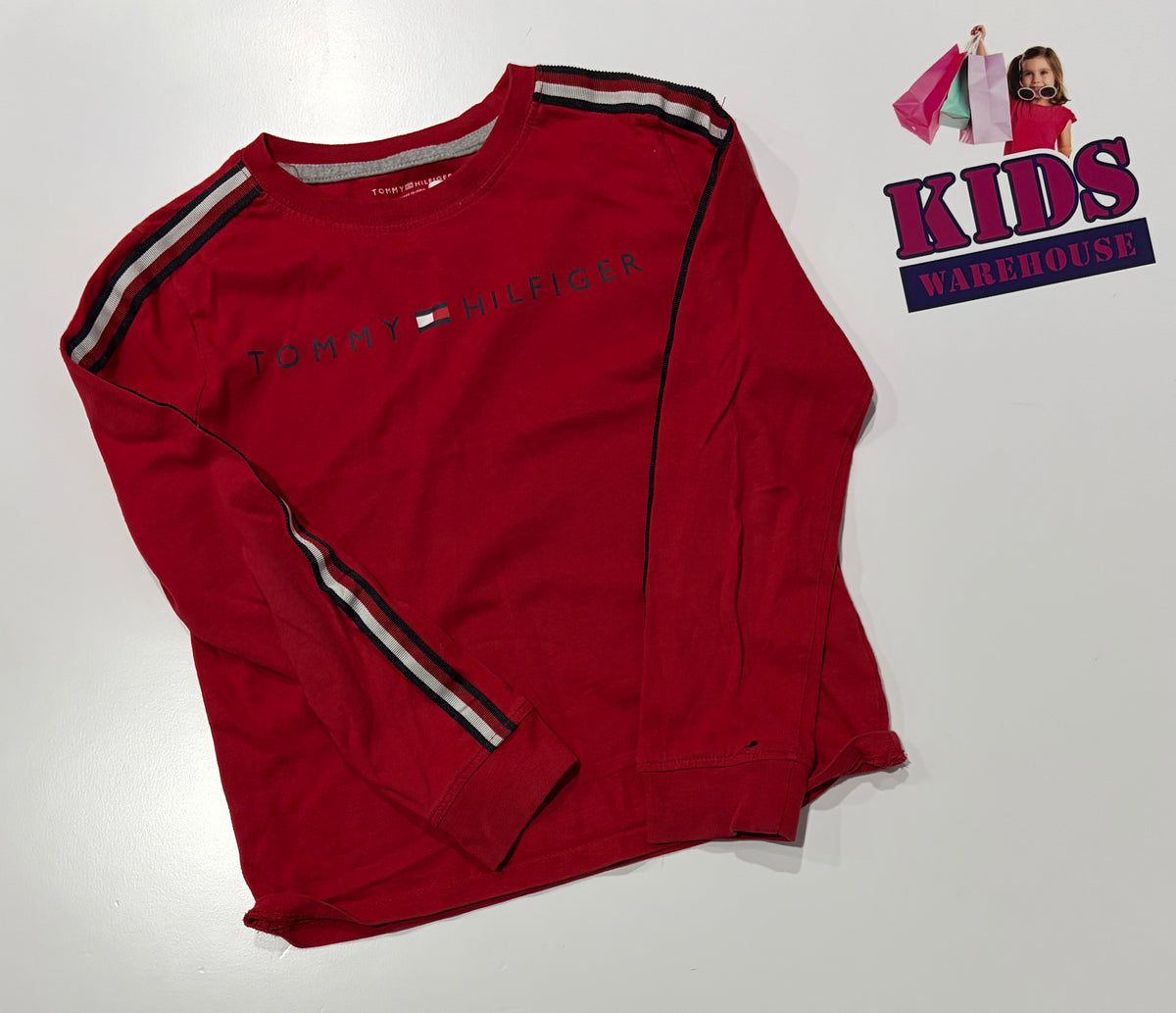 Tommy Hilfiger Red Long Sleeve Top Size 6