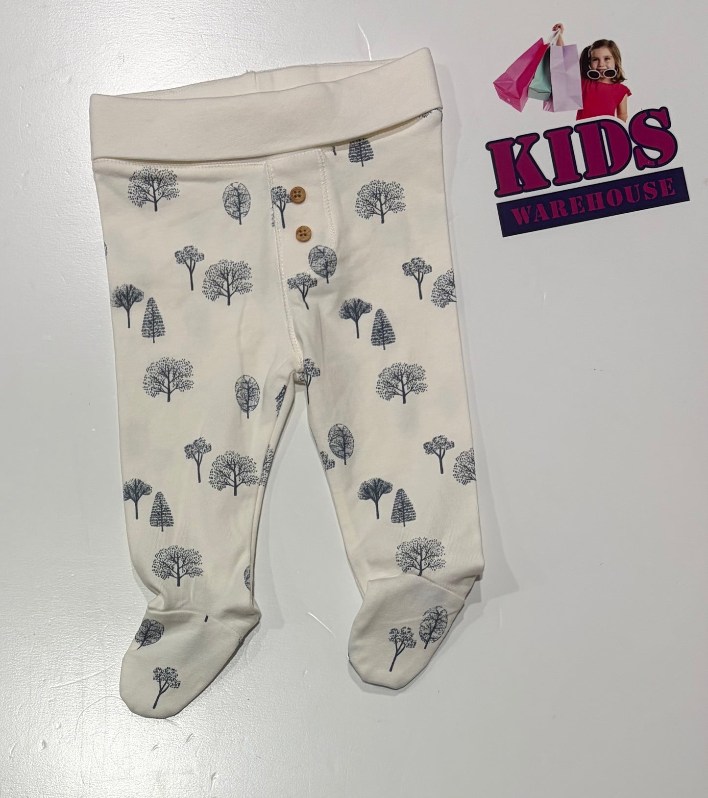 White, Tree Print Pants Size 000