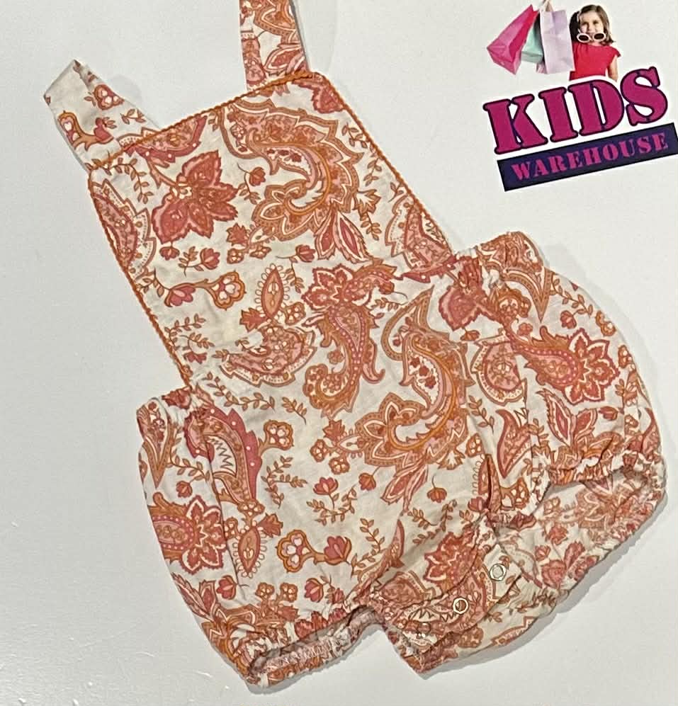 Baby Berry White & Pink Overalls Size 1