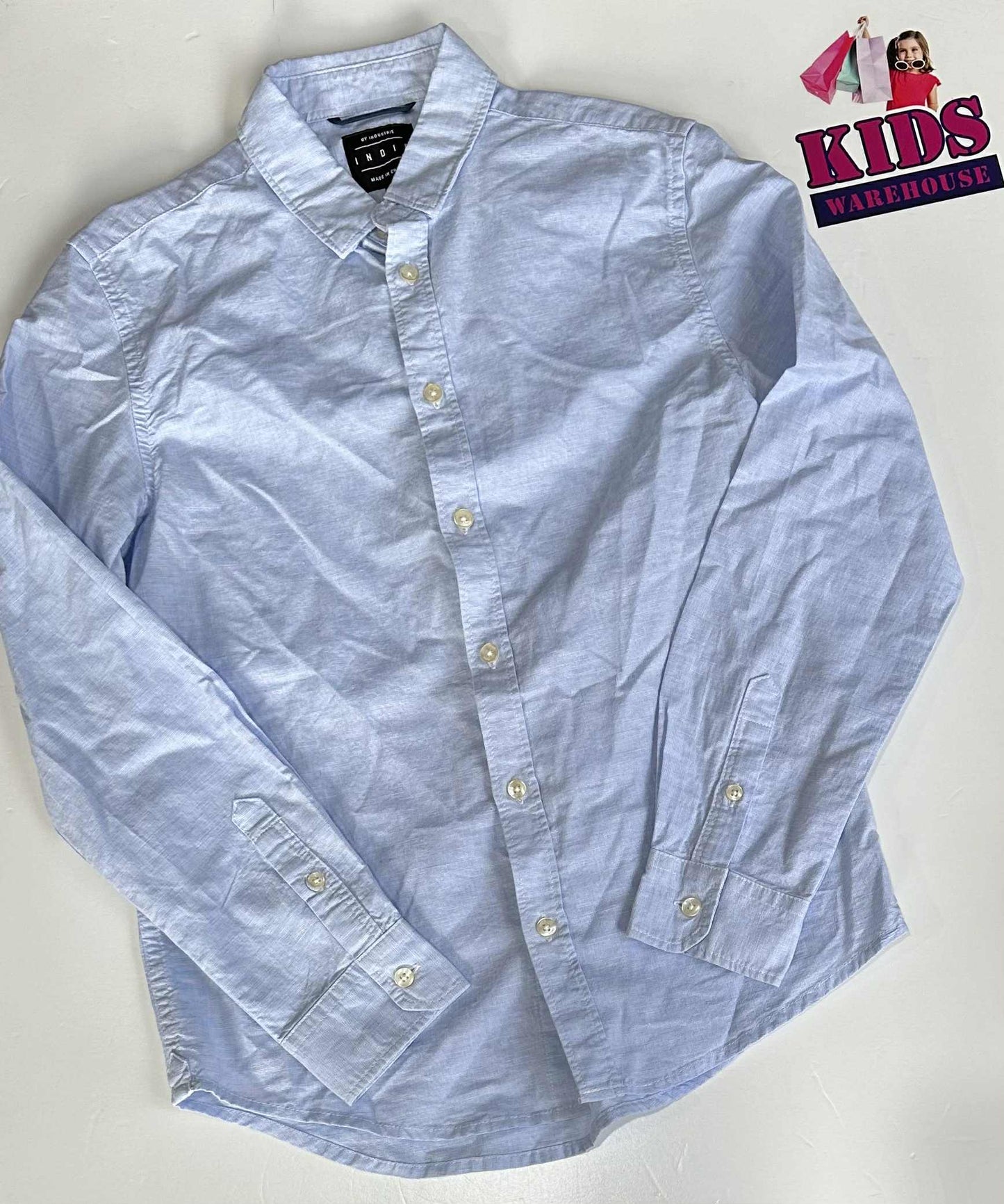 Indie Blue Long Sleeve Shirt Size 10