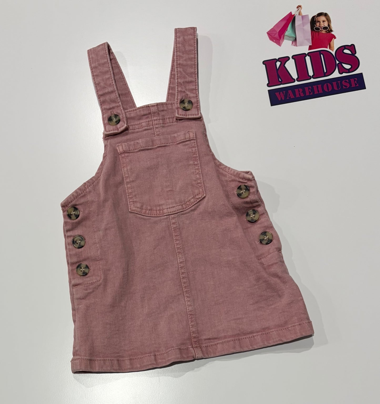 Cotton On Pink Overalls Size 2
