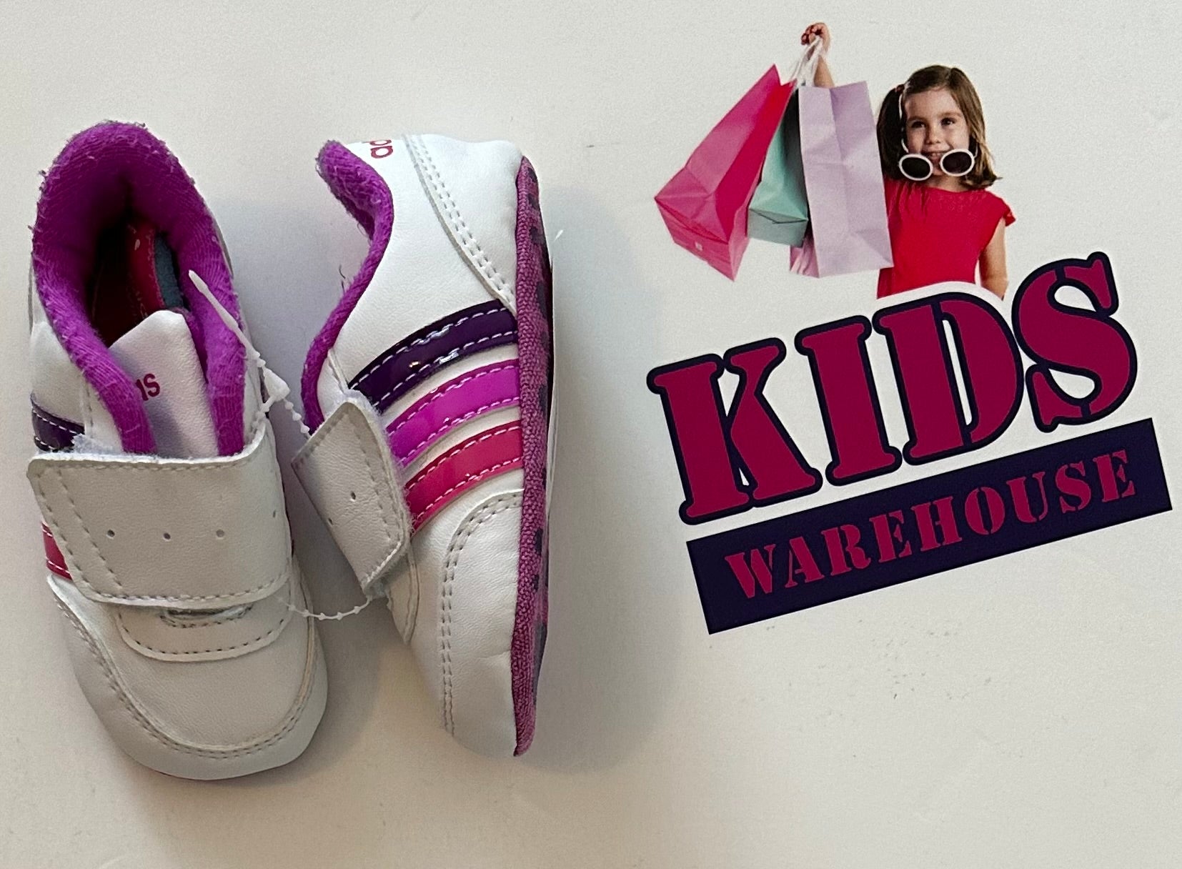 Adidas Neo Purple, Pink White Runners Size (Infant) – Kids