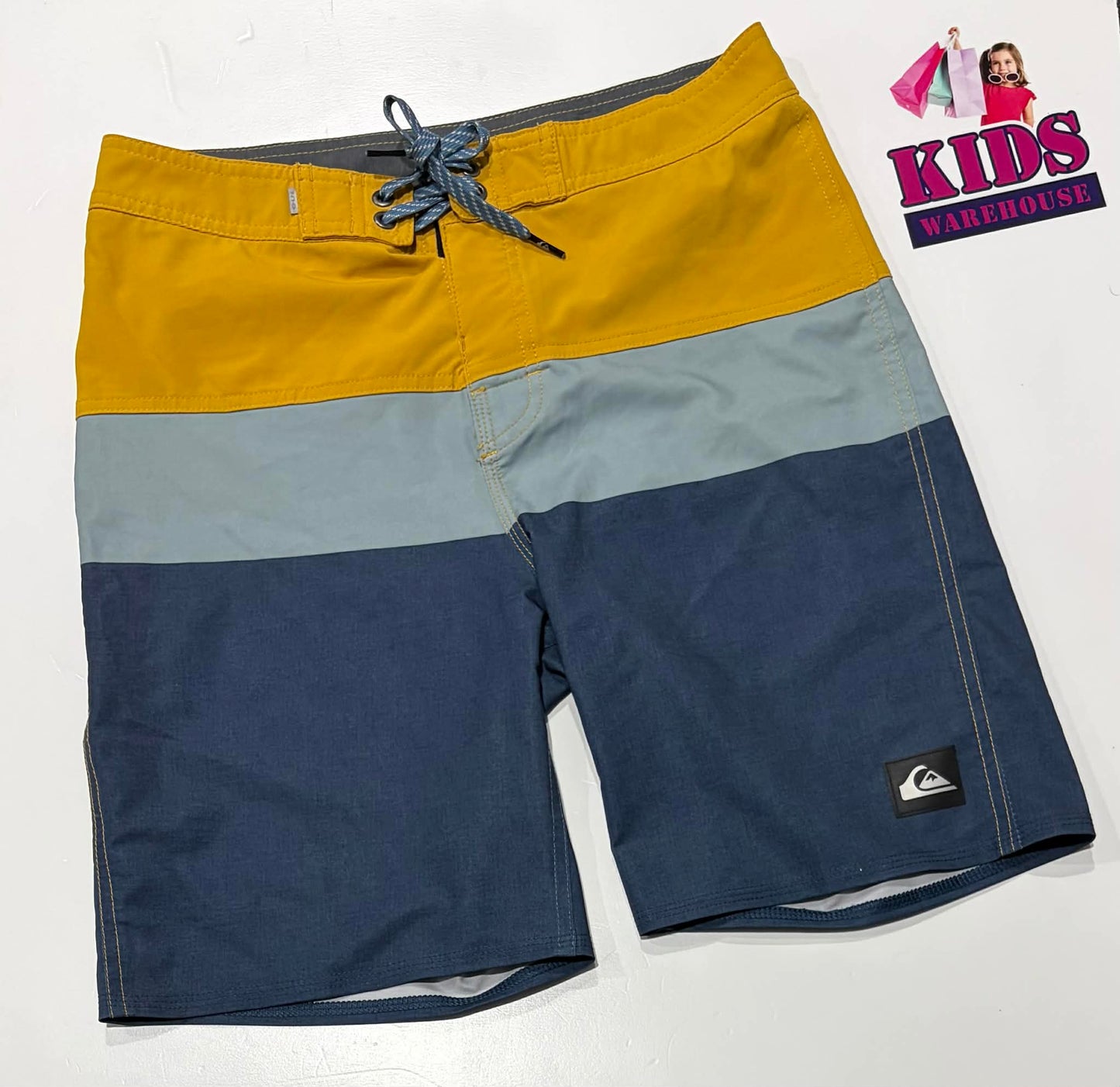 Quicksilver Yellow & Blue Shorts Size 16