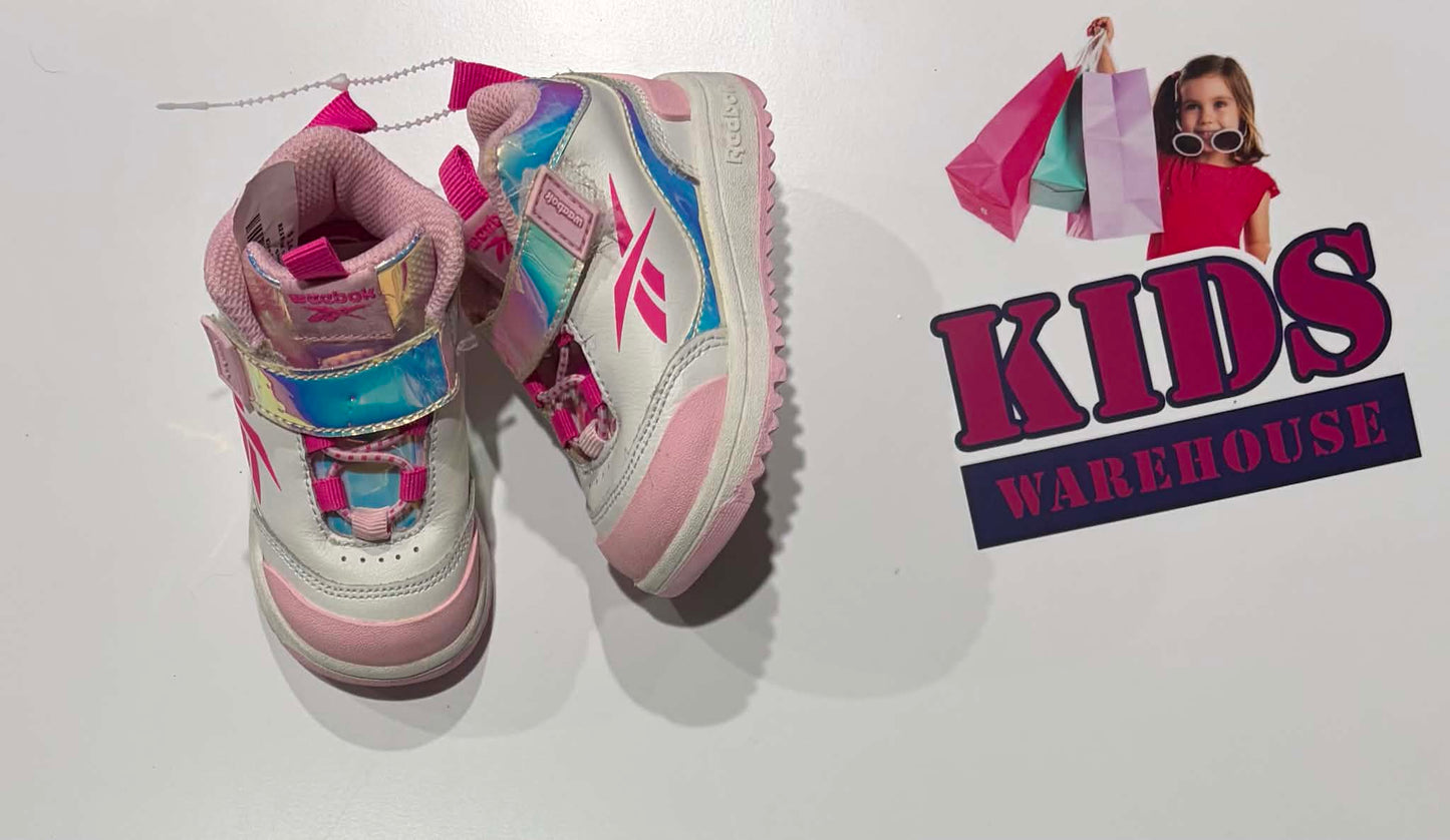 Reebok 'Weebok' Pink, White, Irridescent Runners Size US4/UK3.5 (Child/Toddler)