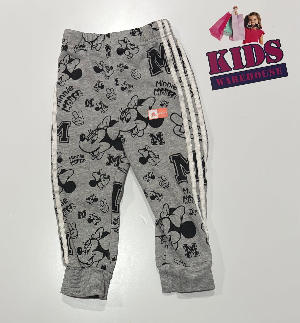 Adidas Grey Minnie Mouse Print Pants Size 1