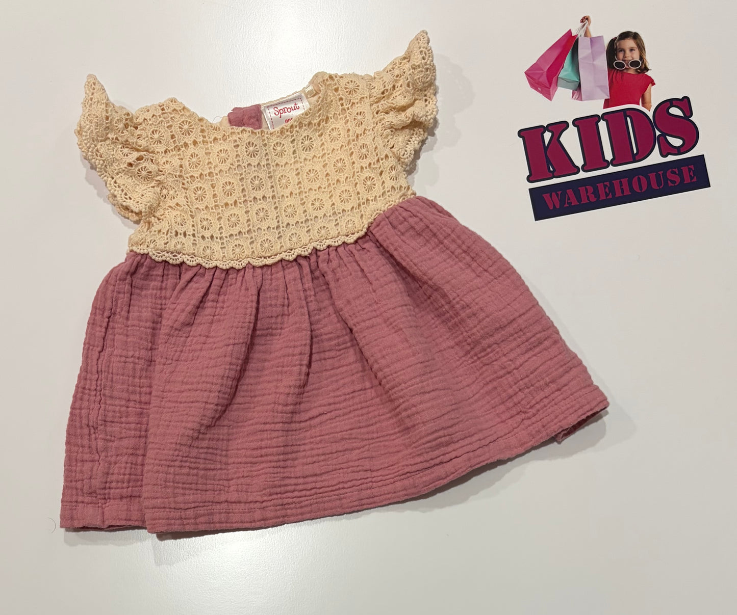 Sprout Cream, Pink Knit Dress Size 000