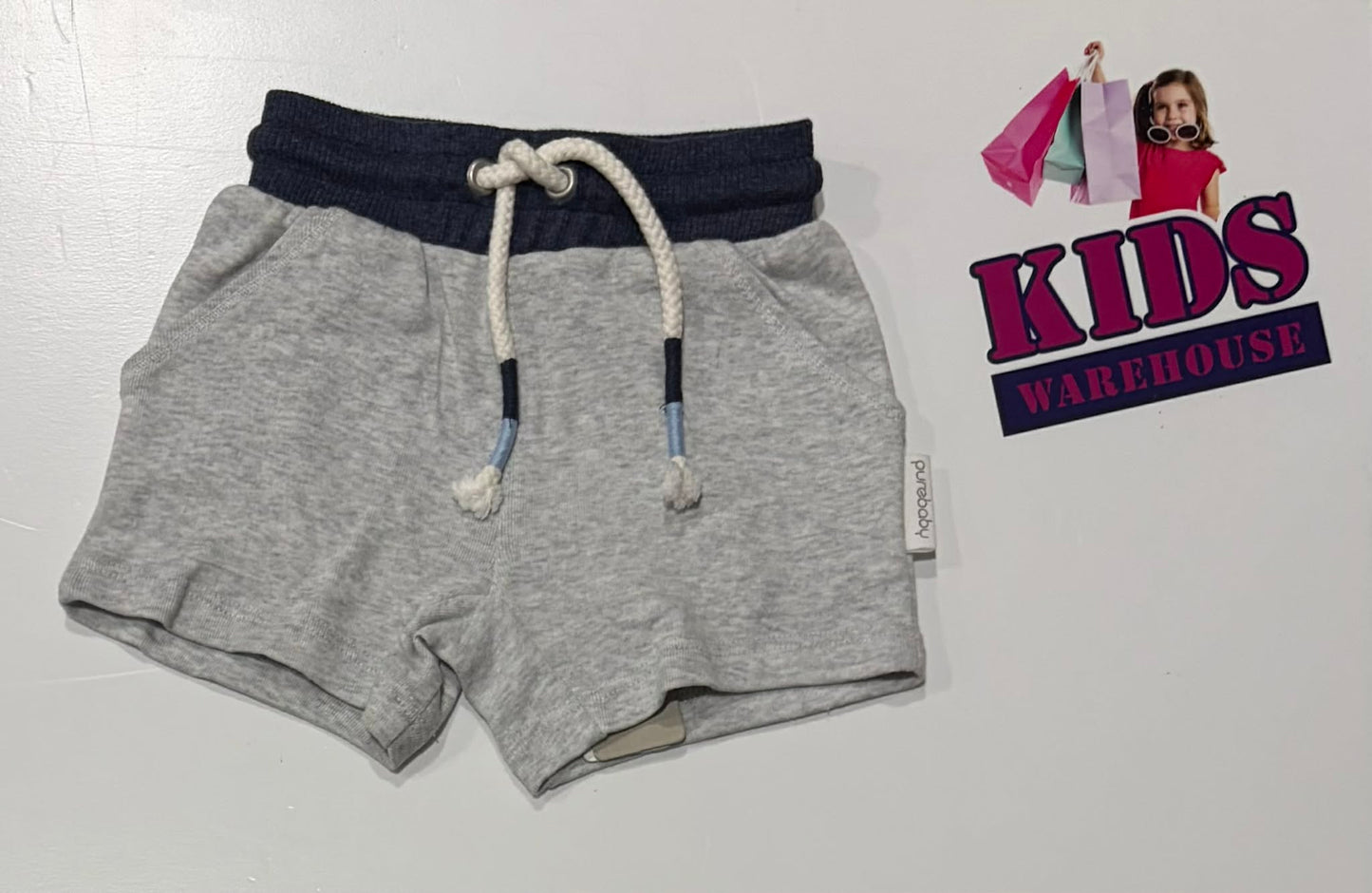 PureBaby Grey Shorts Size 000