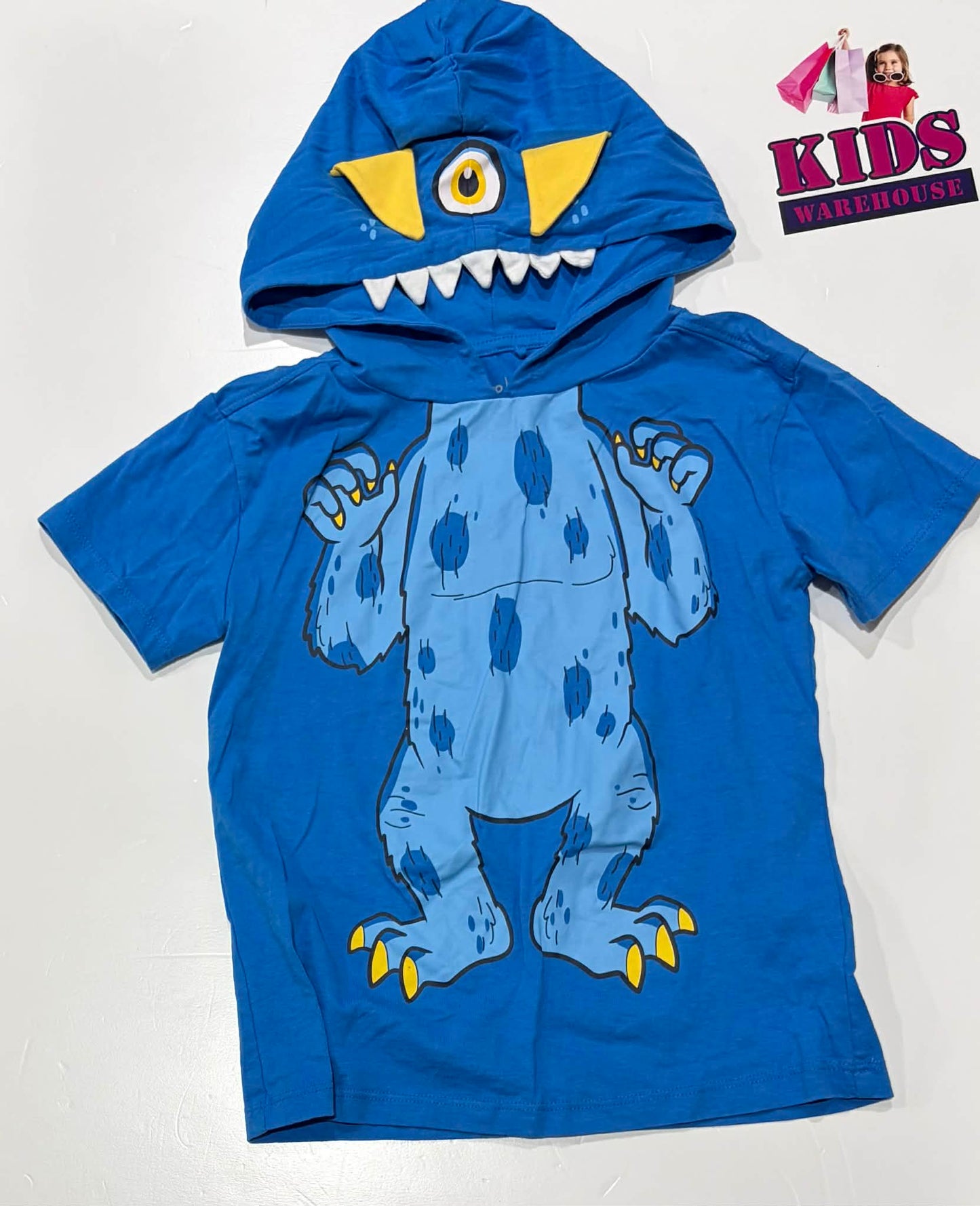 Anko Blue Hoodie With Monster Print Size 8