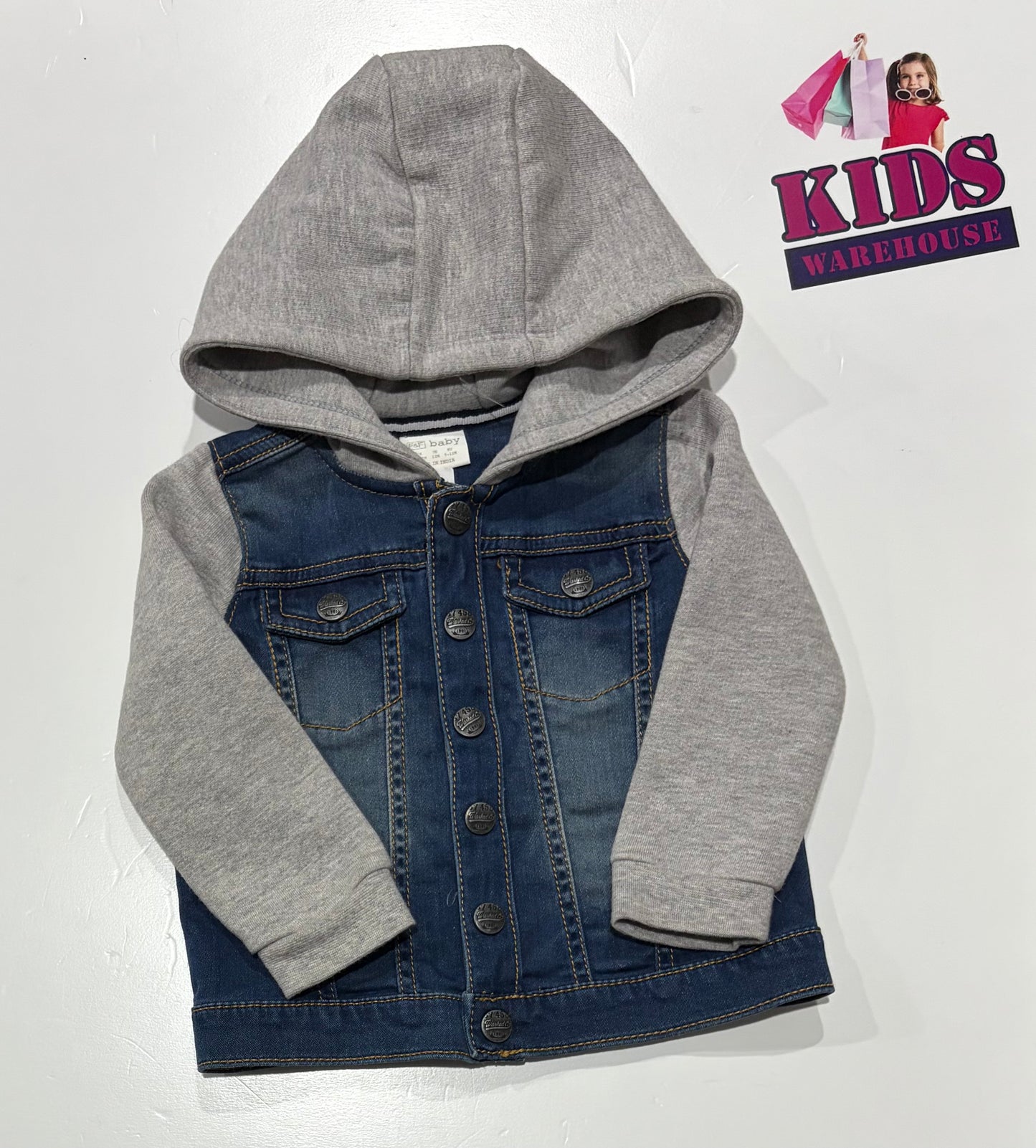 F&F Baby Denim, Grey Hoodie Size 0