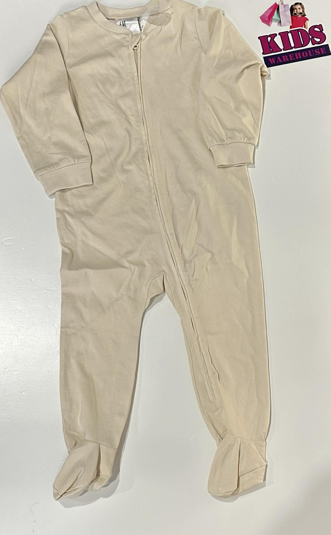 H&M White Zipper Jumpsuit Size 1