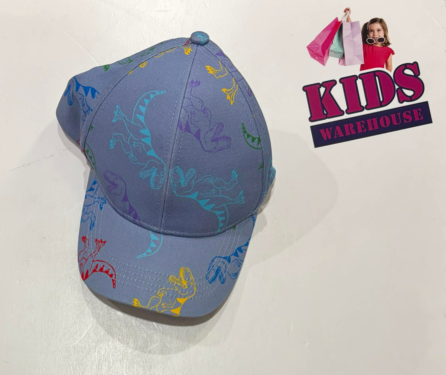 Milkshake Blue Dinosaur Print Cap 3-5 Years