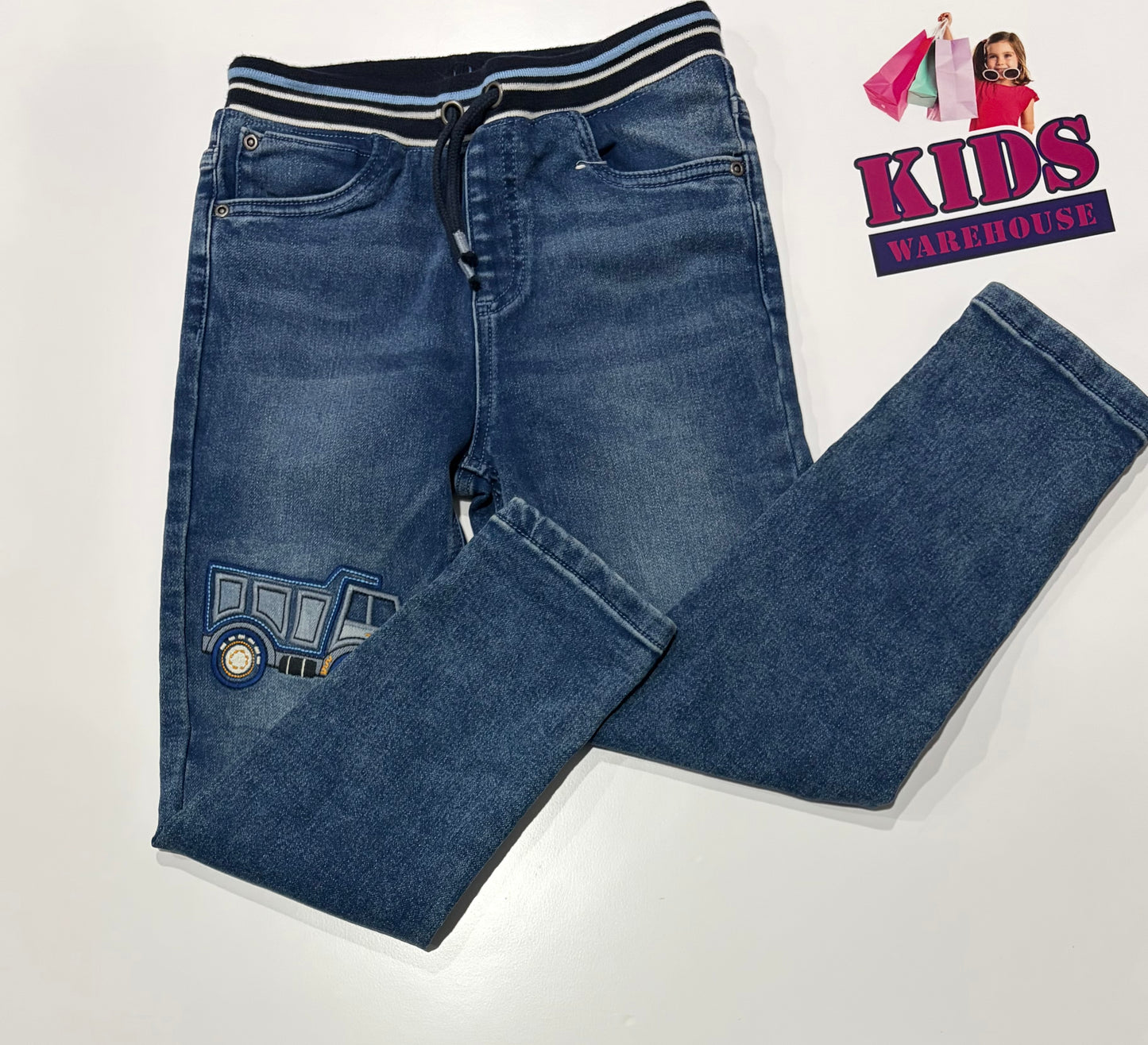 Nutmeg Soft Denim, Truck Print Pants Size 6