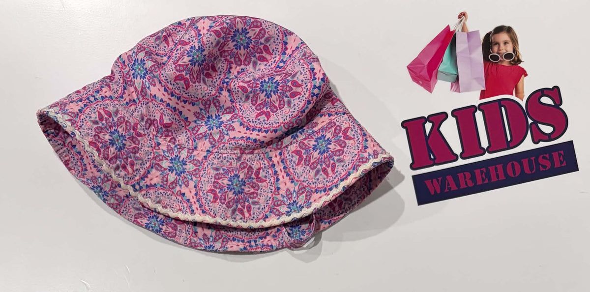 Ripcurl Pink, Purple, Blue Pattern Print Bucket Hat Size Toddler