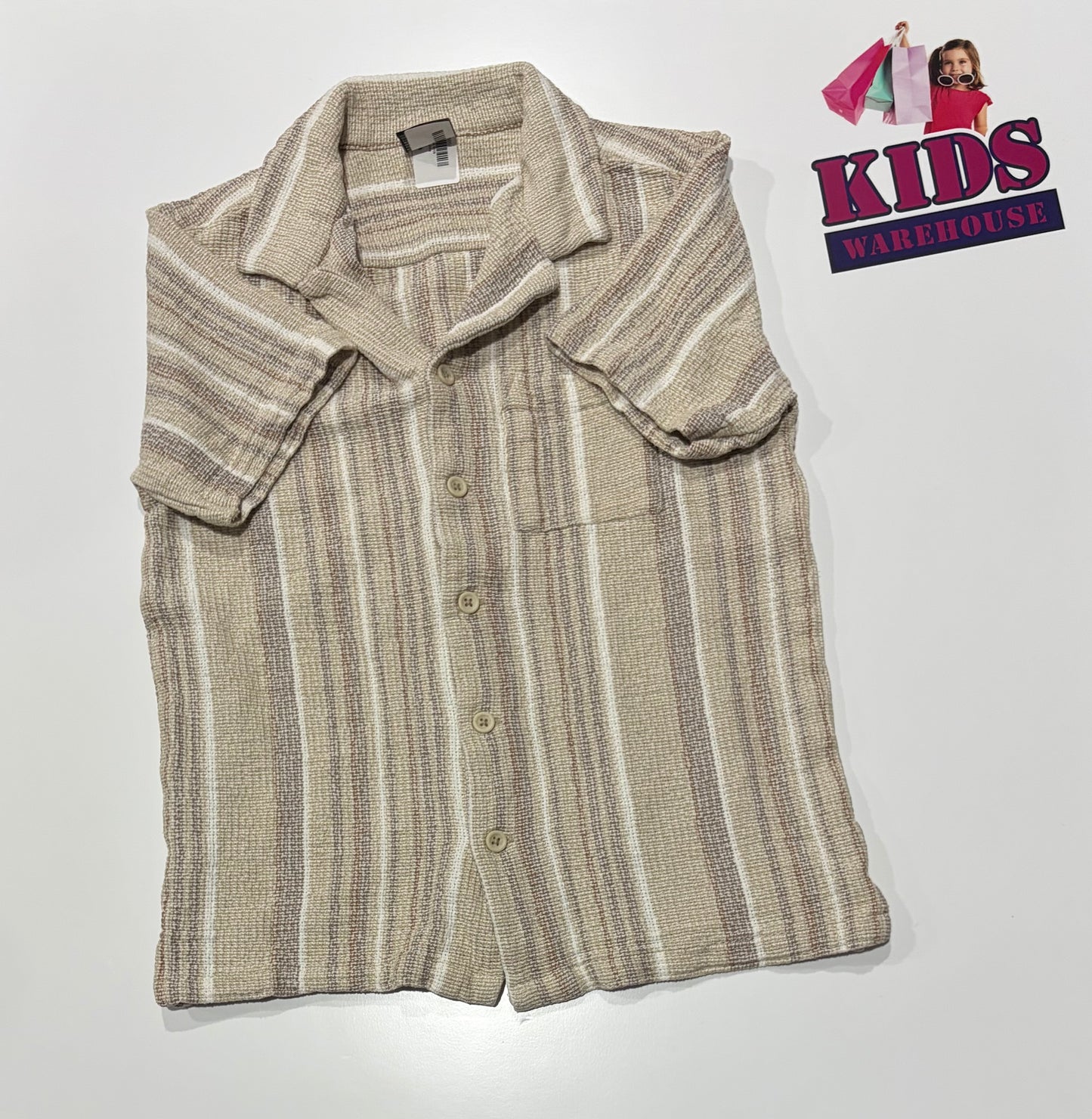 Tilt Urban Cream, White Stripe Knit Size 9