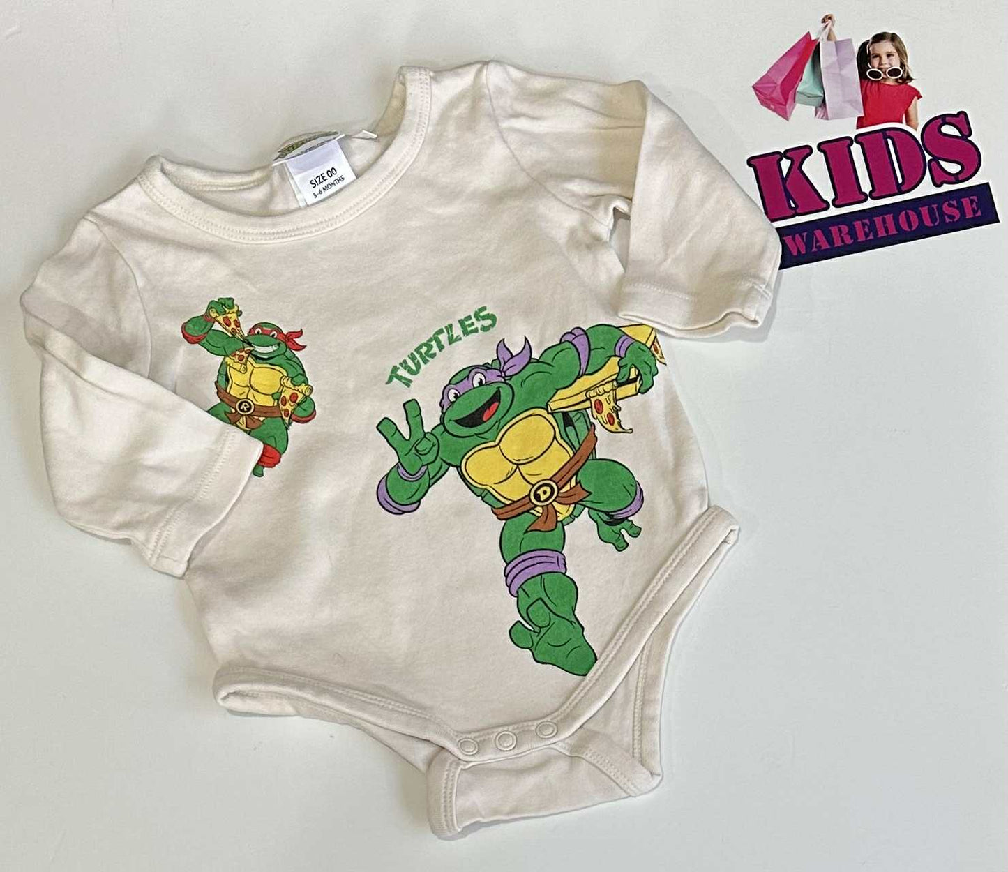 Nickelodeon Teenage Mutant Ninja Turtles White Bodysuit Size 00