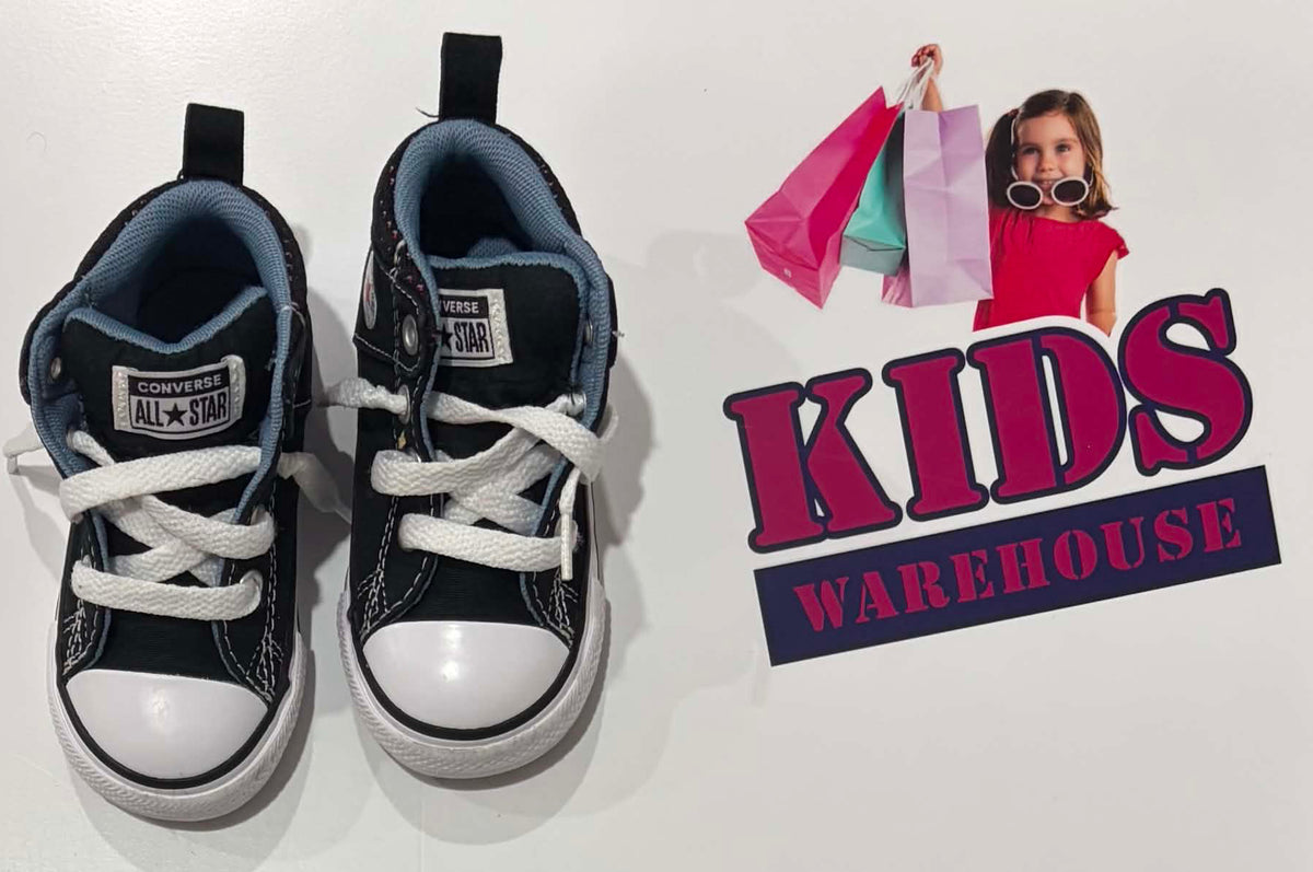 Converse Black, Blue Runners Size 5 (Child)