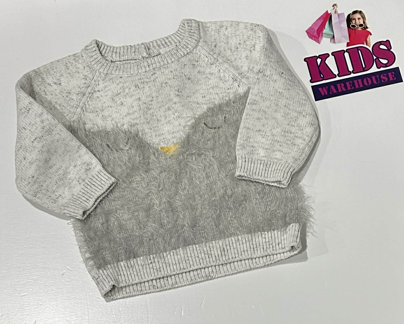 Seed Heritage Grey Knit Jumper With Fury Print Size 00