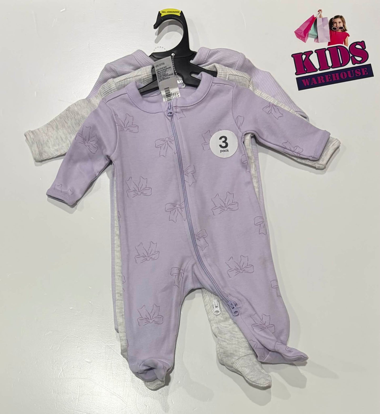 Premmie Anko Purple & White 3 Jumpsuit Set Size 00000