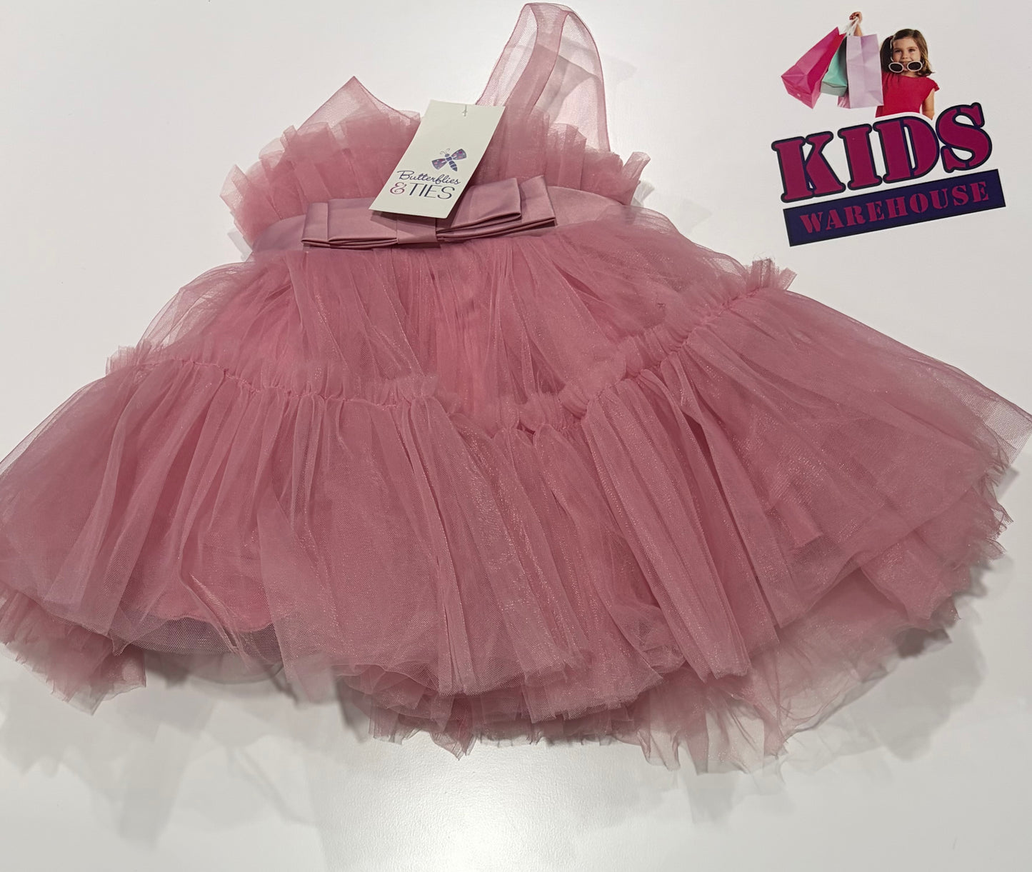 Not Used Butterflies & Ties Pink Flared Skirt Size 1