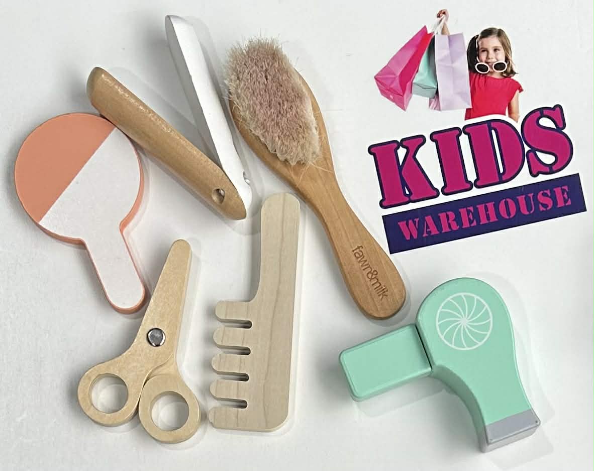 Wooden Pretend Play Hair Stylist Toy Set