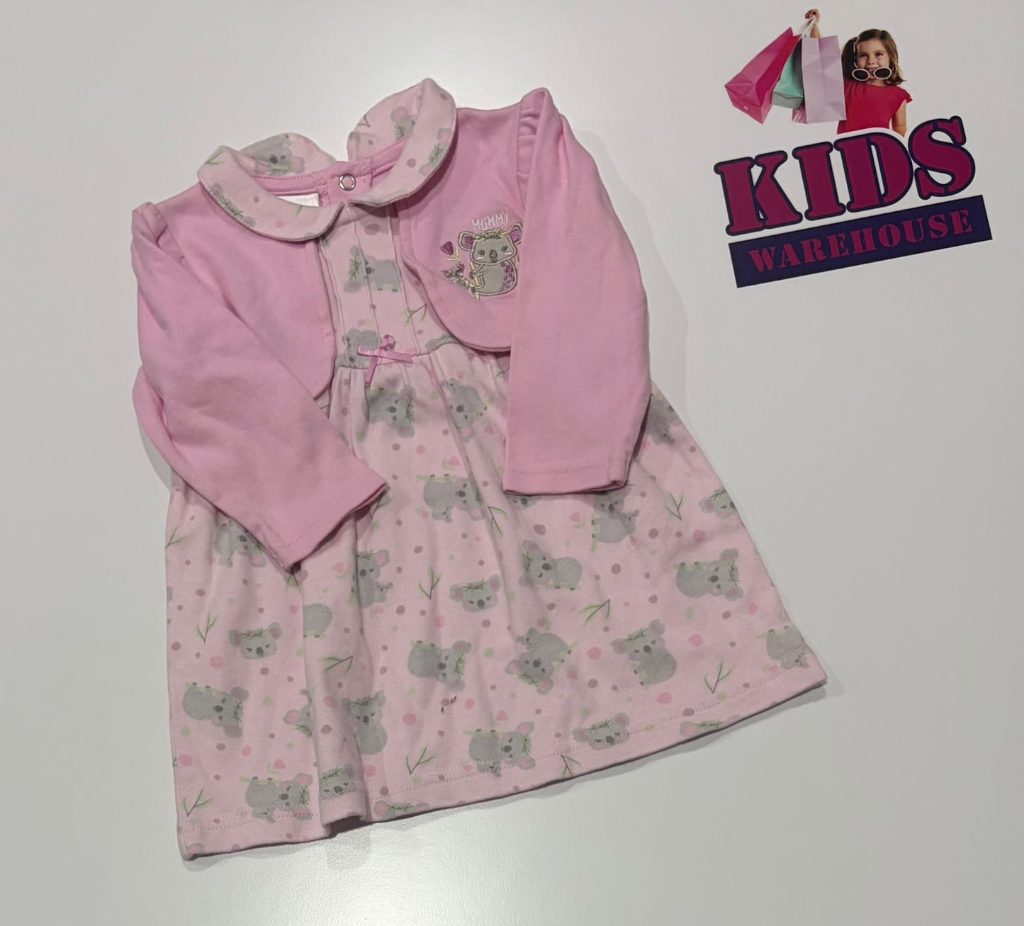 Ollie's Place Pink, Koala Print Dress Size 00