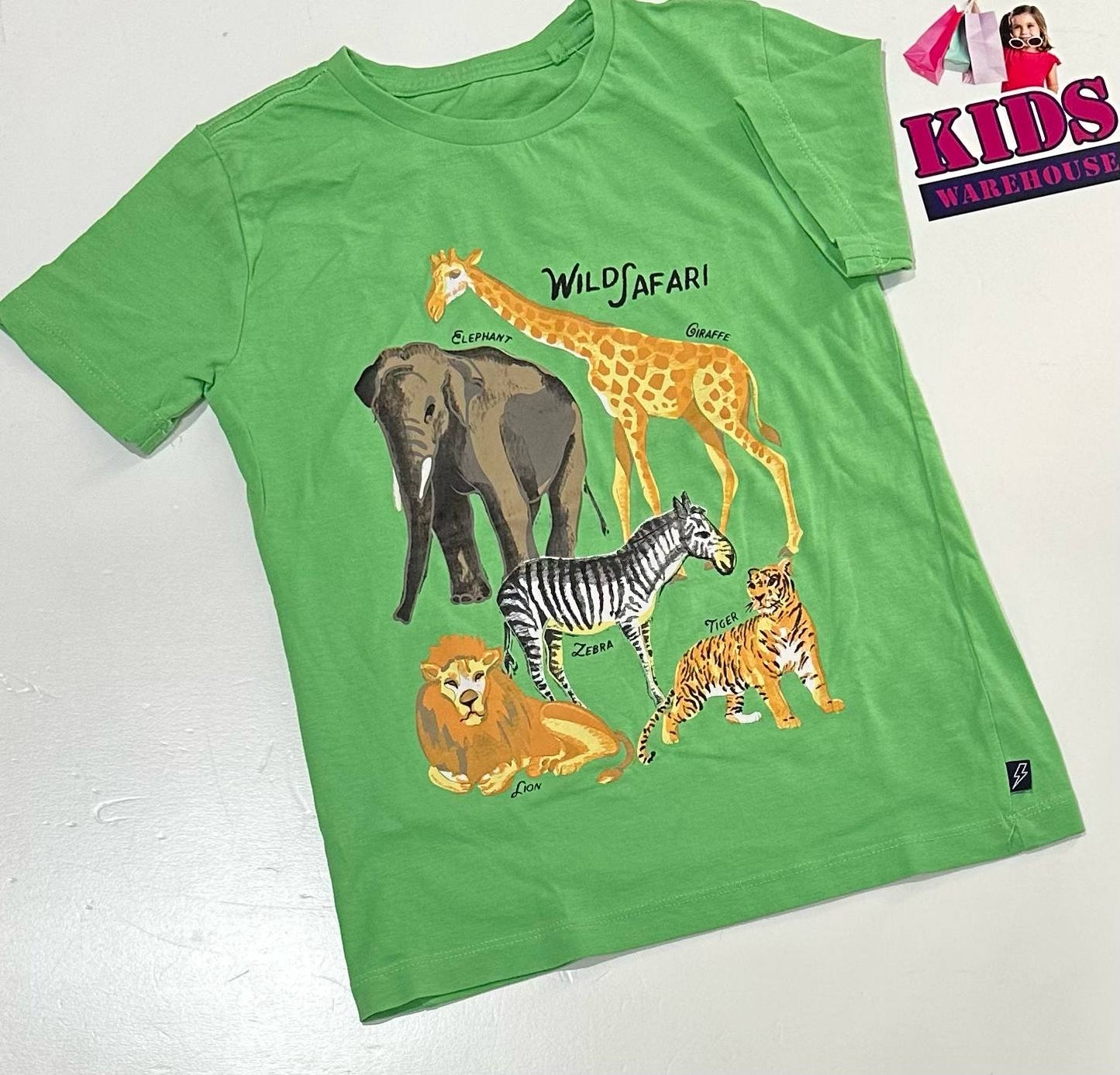 Target Green Top With Animal Print Size 6