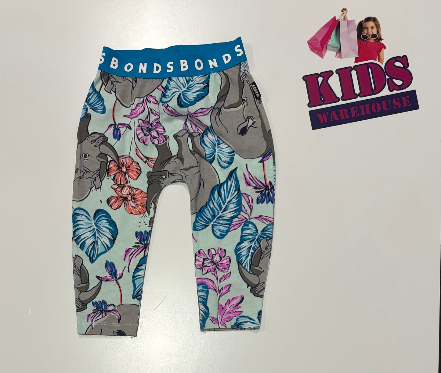 Bonds White, Floral, Rhino Print Pants Size 0
