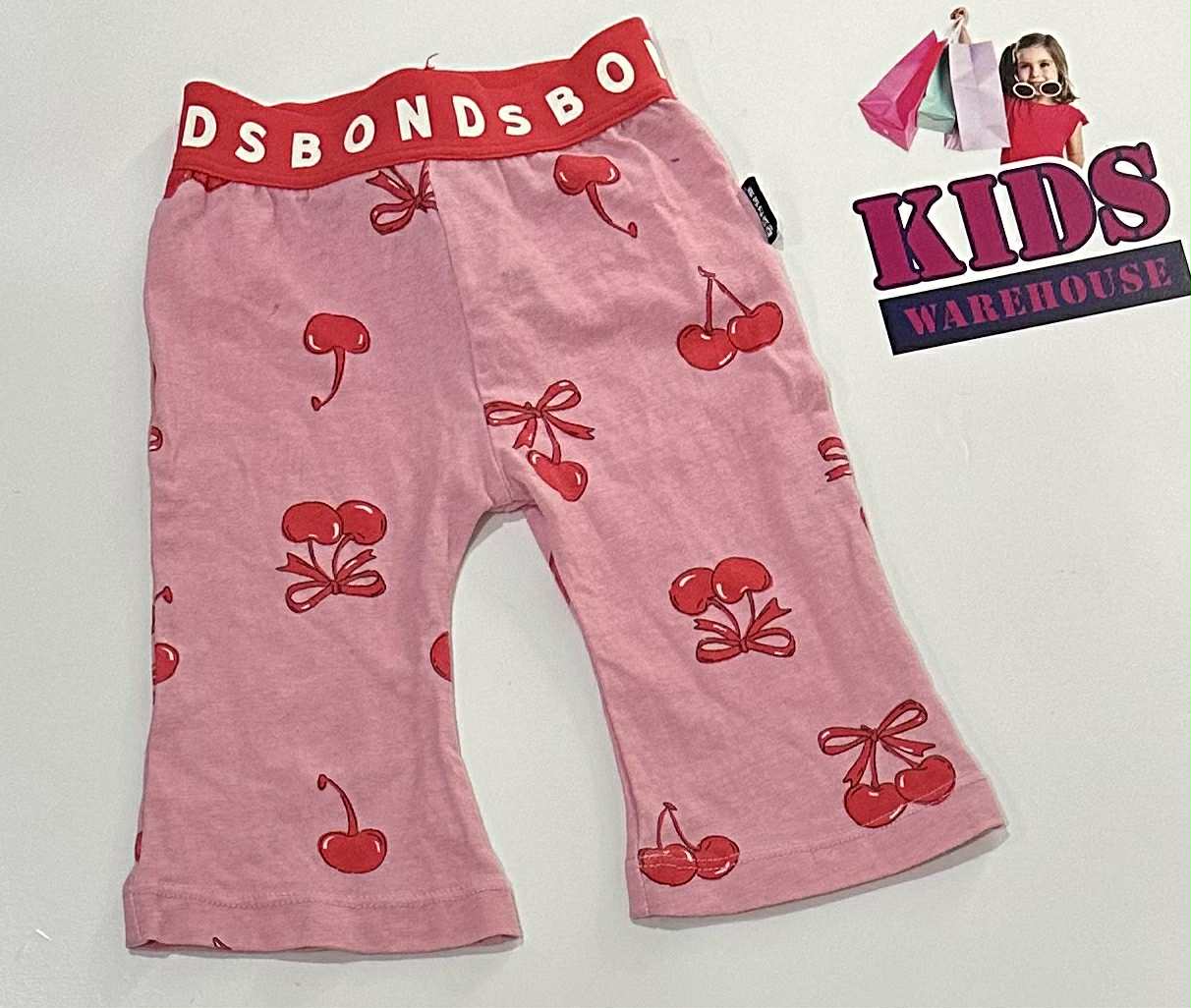 Bonds Pink Pants With Cherry Pattern Size 000
