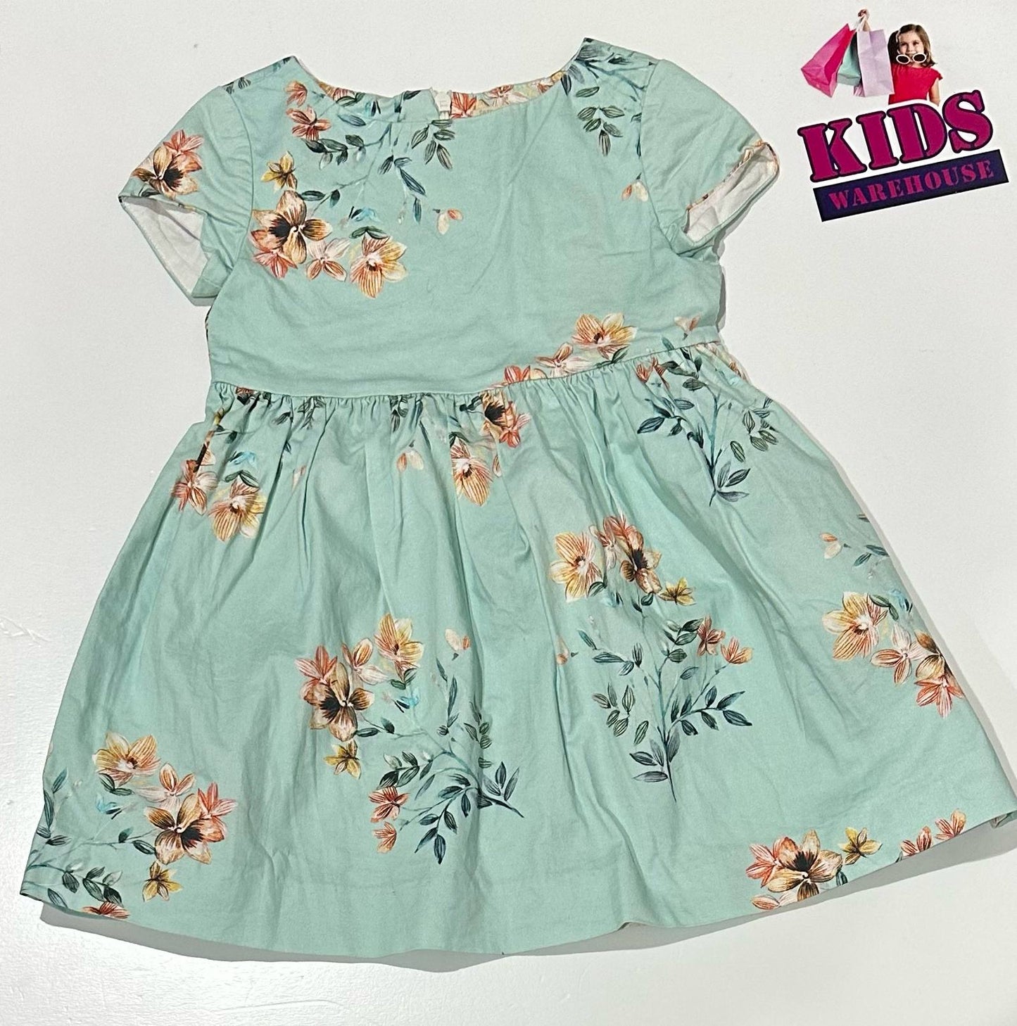 Zara Blue Dress With Dress Pattern Size 4