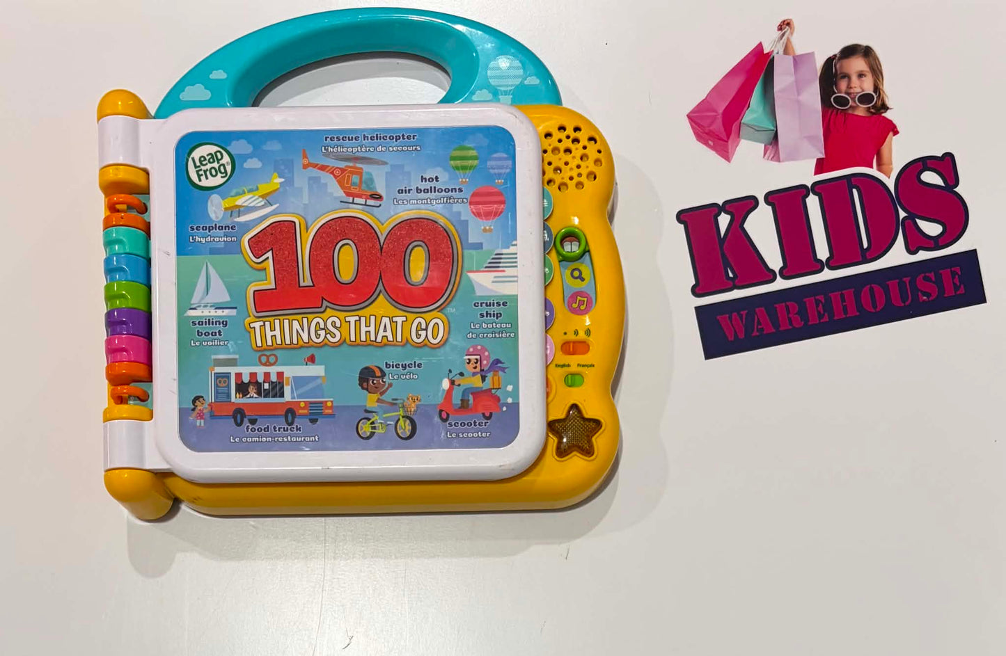 Leap Frog '100 Things That Go' Bilingual (English/French) Book (Tested)