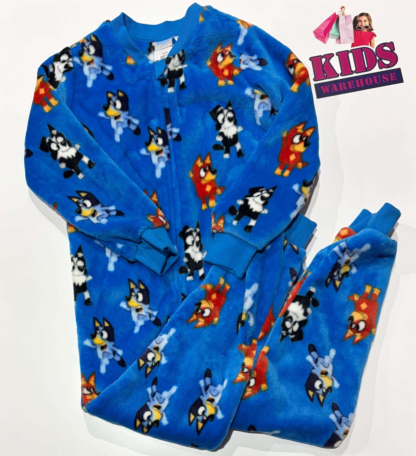 Bluey Blue, Character Print Onsie Size 7